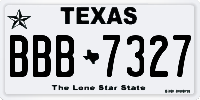 TX license plate BBB7327