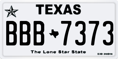 TX license plate BBB7373