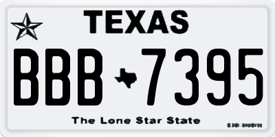 TX license plate BBB7395