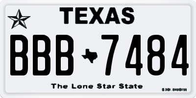 TX license plate BBB7484