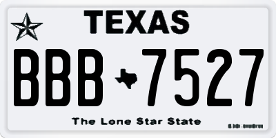 TX license plate BBB7527