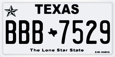 TX license plate BBB7529