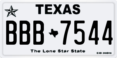 TX license plate BBB7544