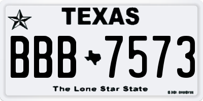 TX license plate BBB7573