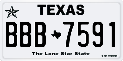 TX license plate BBB7591