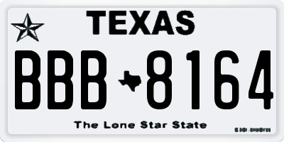 TX license plate BBB8164