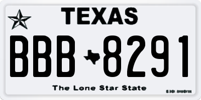 TX license plate BBB8291