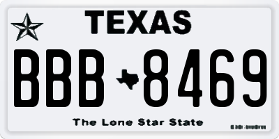 TX license plate BBB8469