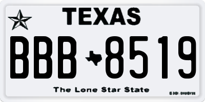 TX license plate BBB8519