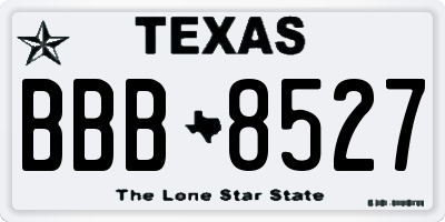 TX license plate BBB8527
