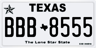 TX license plate BBB8555