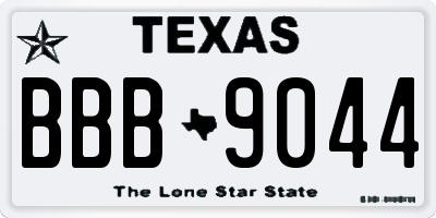 TX license plate BBB9044