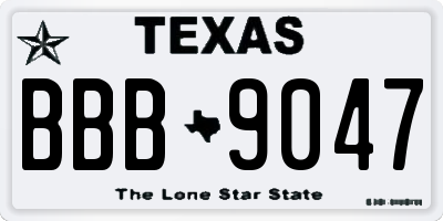 TX license plate BBB9047