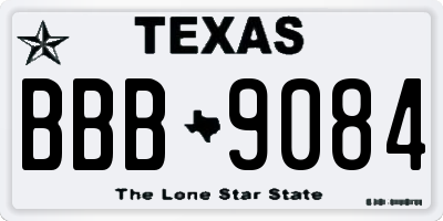 TX license plate BBB9084