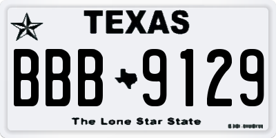 TX license plate BBB9129