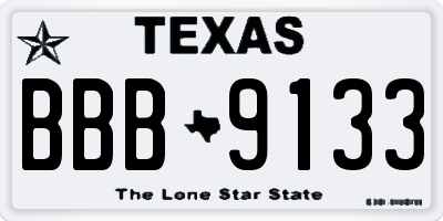 TX license plate BBB9133