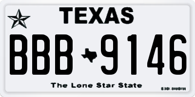 TX license plate BBB9146