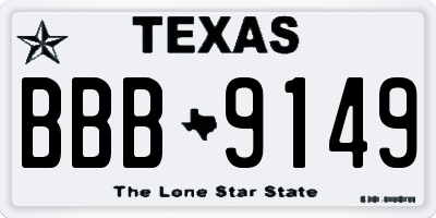 TX license plate BBB9149