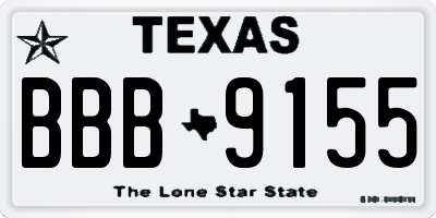 TX license plate BBB9155