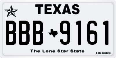 TX license plate BBB9161