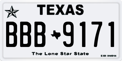 TX license plate BBB9171