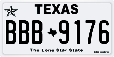 TX license plate BBB9176