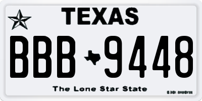 TX license plate BBB9448