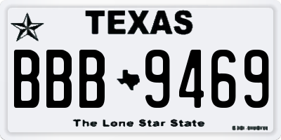 TX license plate BBB9469