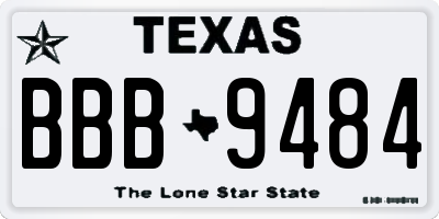 TX license plate BBB9484