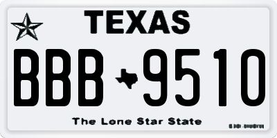 TX license plate BBB9510