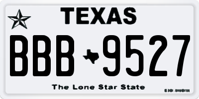 TX license plate BBB9527