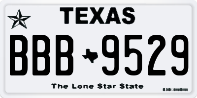 TX license plate BBB9529