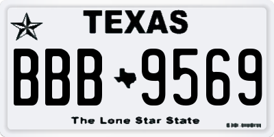 TX license plate BBB9569