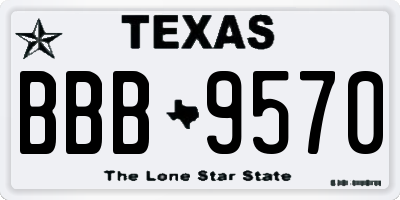 TX license plate BBB9570