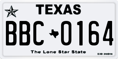 TX license plate BBC0164