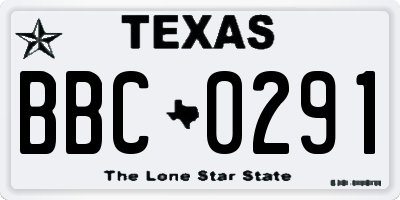 TX license plate BBC0291