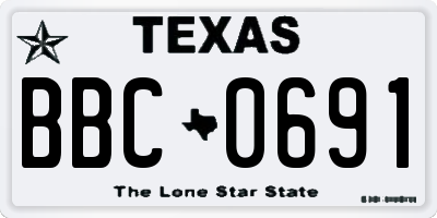 TX license plate BBC0691