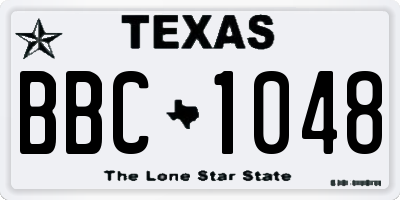 TX license plate BBC1048