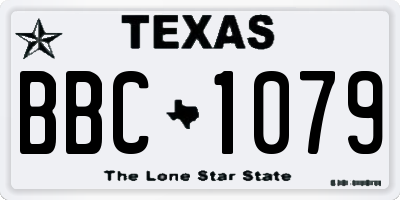 TX license plate BBC1079