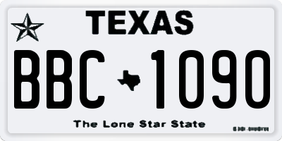 TX license plate BBC1090