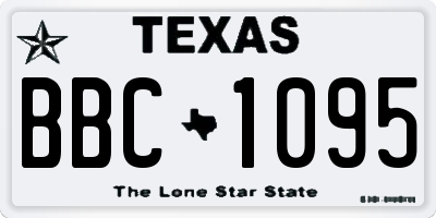 TX license plate BBC1095