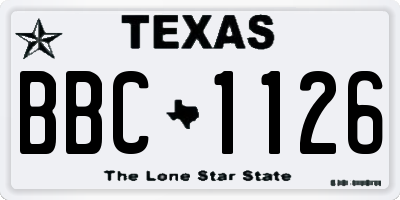 TX license plate BBC1126