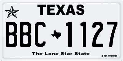 TX license plate BBC1127