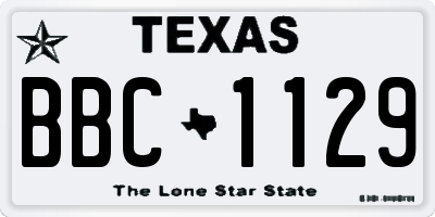 TX license plate BBC1129