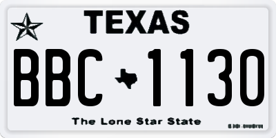 TX license plate BBC1130