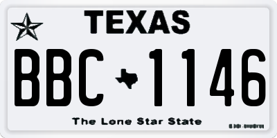 TX license plate BBC1146