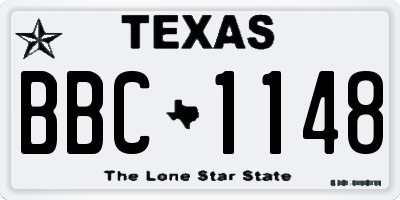 TX license plate BBC1148