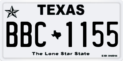 TX license plate BBC1155