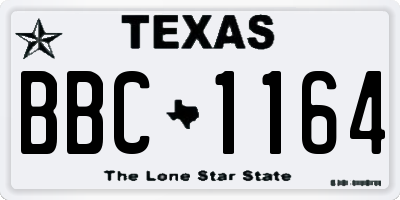 TX license plate BBC1164