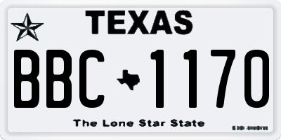 TX license plate BBC1170